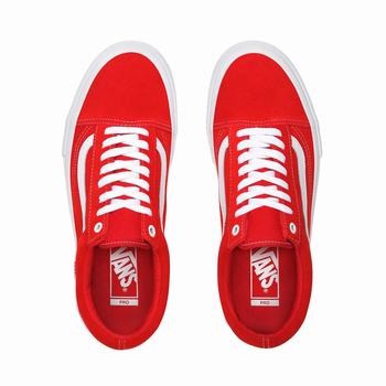 Panske Tenisky Vans Suede Old Skool Pro Červené/Biele VA28WRUZY